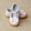 L'Amour Girls Pink Stitched Bow Mary Jane