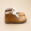 Junie Vintage Inspired Leather Boot with Appleseed Design