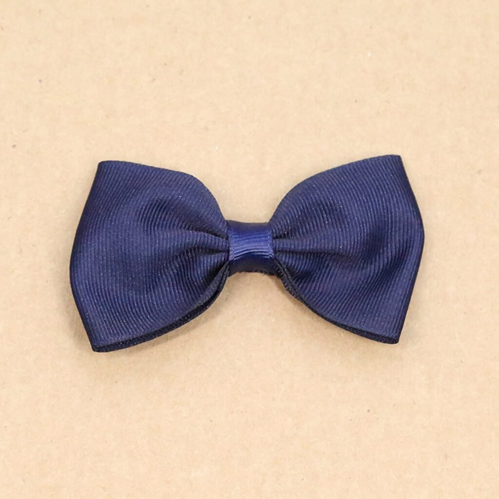 Grosgrain Bow Hair Clip (Navy)