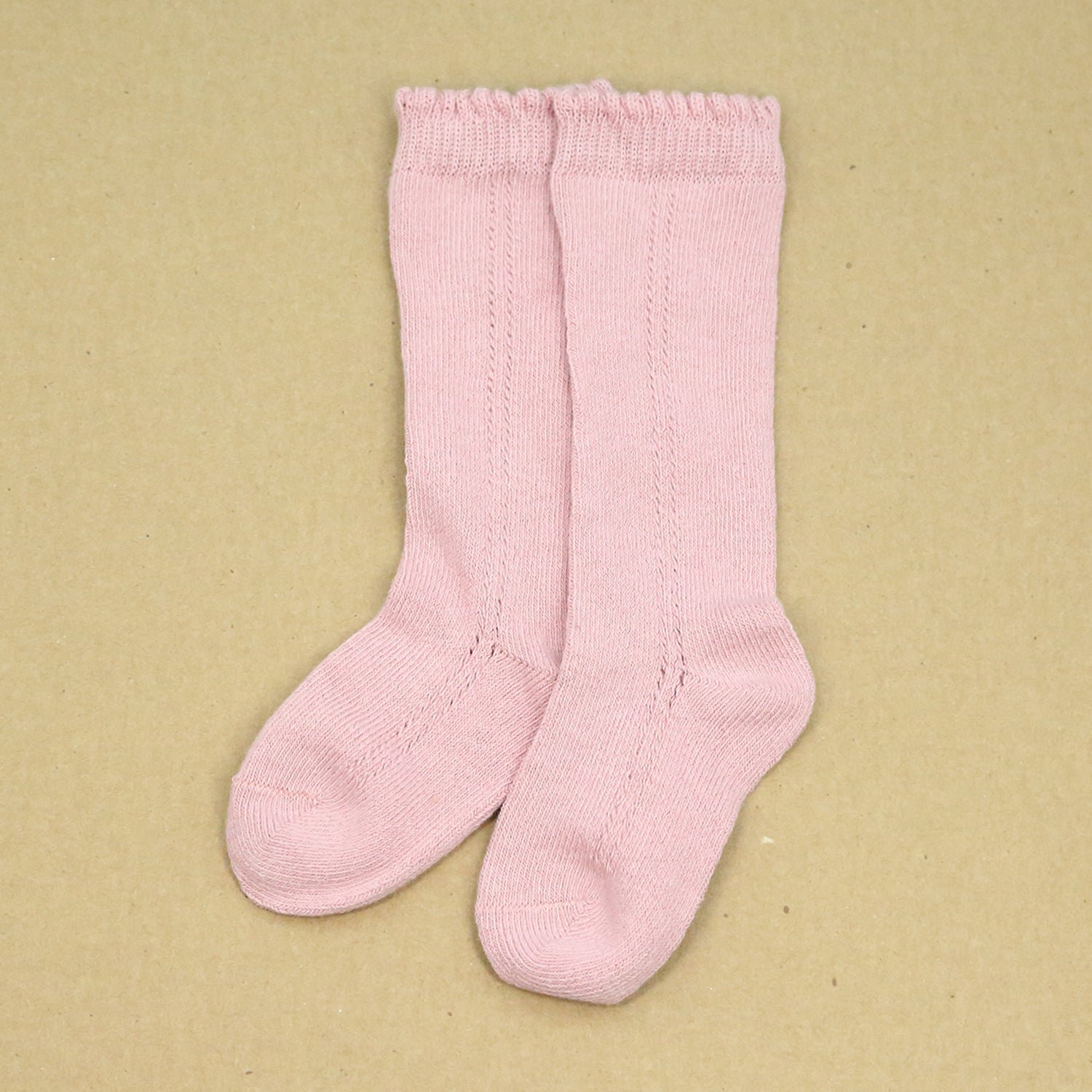 Openwork Knee Sock (Raspberry)