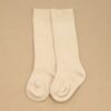 Ribbed Knee High Socks (Latte)